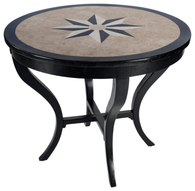 Clarissandra Stone Top Foyer Table Traditional Coffee Tables by