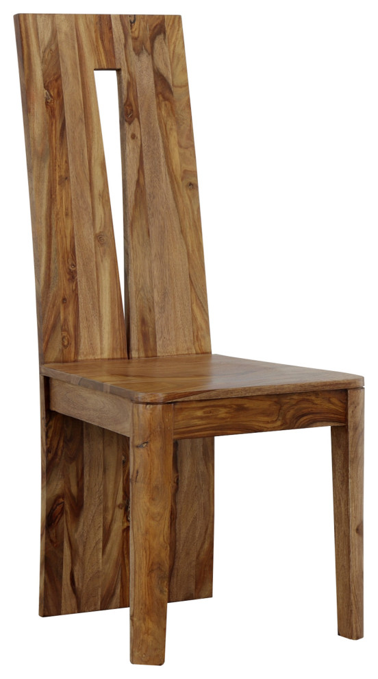 Victor Exotic Solid Sheesham Wood Dining Chairs, Set of 2