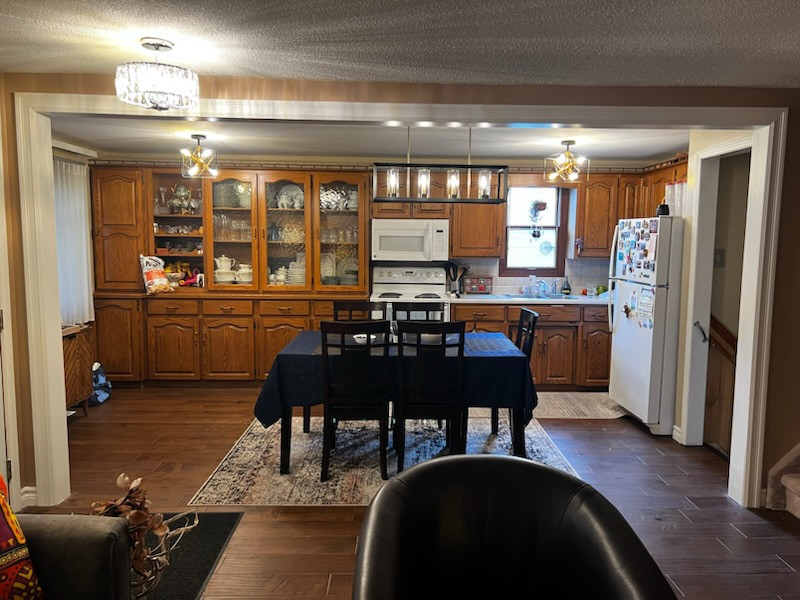 Open concept kitchen and living room