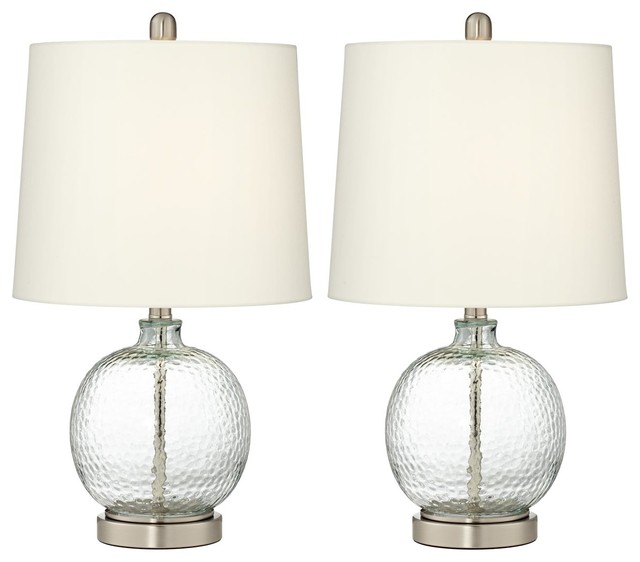 Pacific Coast Saxby Round Table Lamp, Suri Champagne Glass Table Lamp Set Of 2