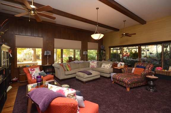This is an example of a contemporary family room in Louisville.