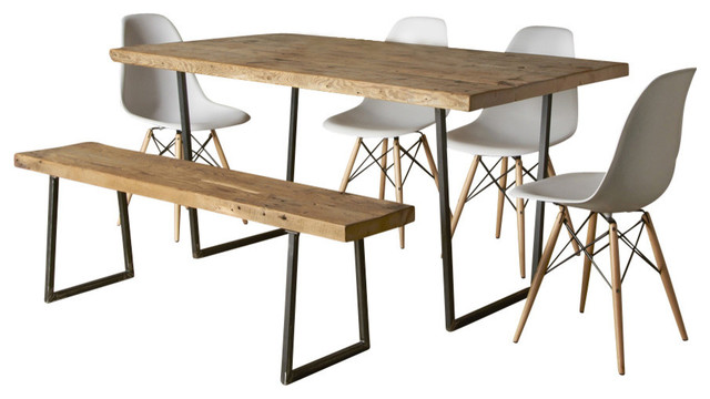 Brooklyn Modern Rustic Reclaimed Wood Dining Table, Standard, 72x36
