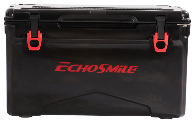 EchoSmile 30 qt. Rotomolded Cooler, Black and Red