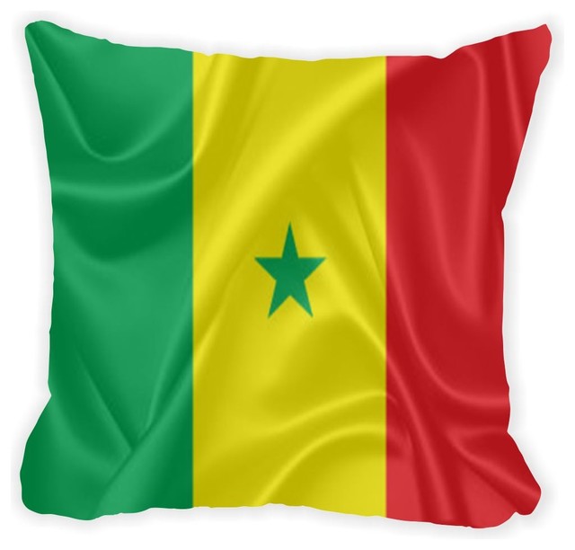 Rikki Knight Llc Senegal Flag Microfiber Throw Pillow View In Senegal Flag Microfiber Throw Pillow With Fill Contemporary Decorative Pillows