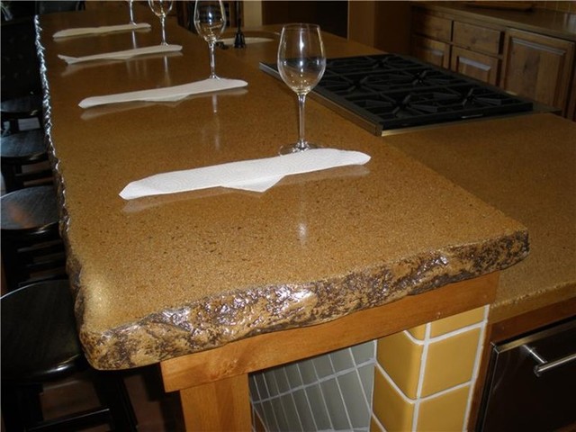 Concrete Countertops That Look Like Granite Slabs Rustic