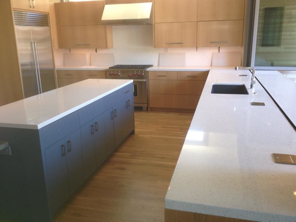 Example of a transitional kitchen design in Denver
