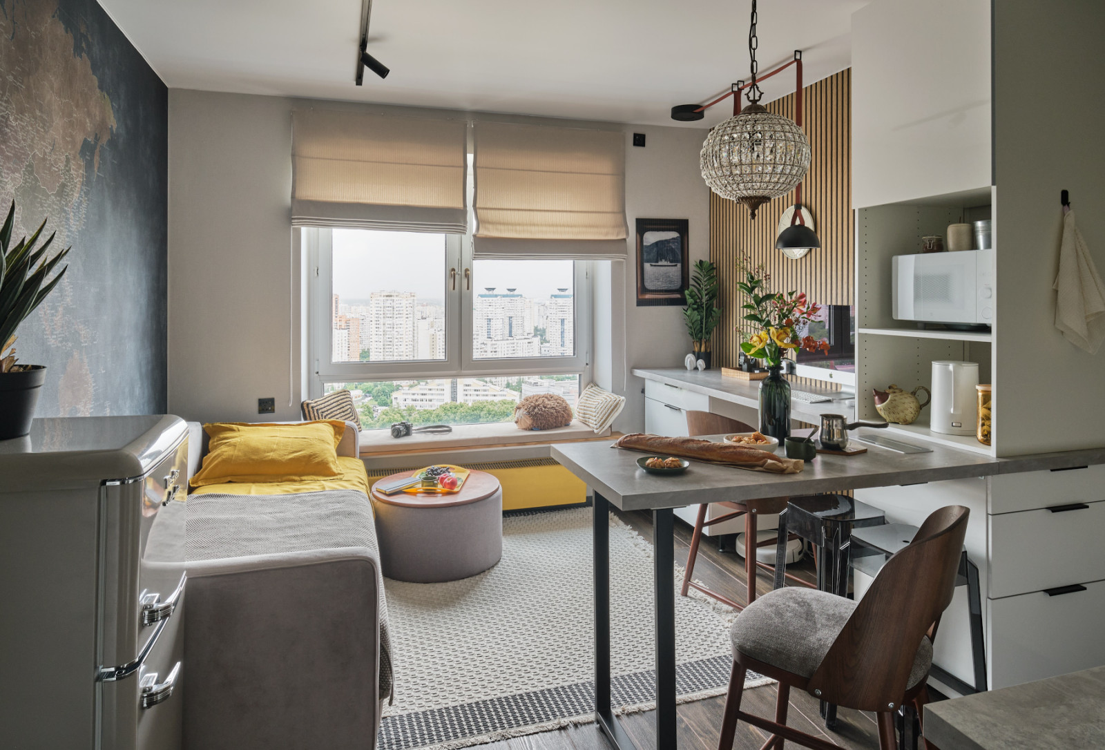 Интерьерная съёмка студии 19 кв.м. на Братиславской (Москва)