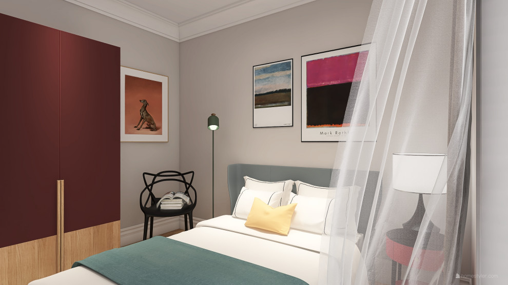 Дизайн спальни с балконом