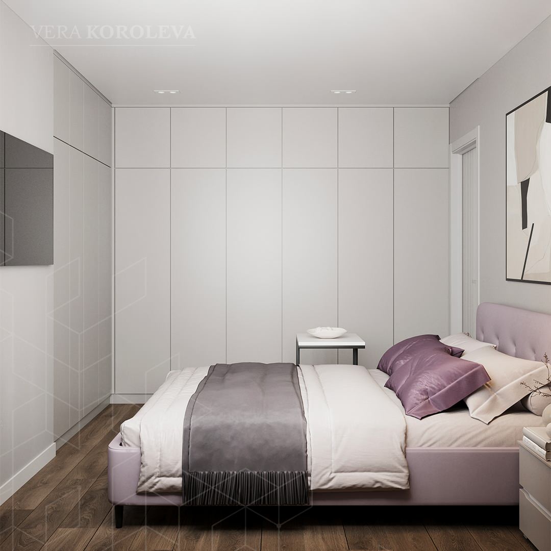 Лавандовая дымка: красивая и функциональная двушка 47 кв.м