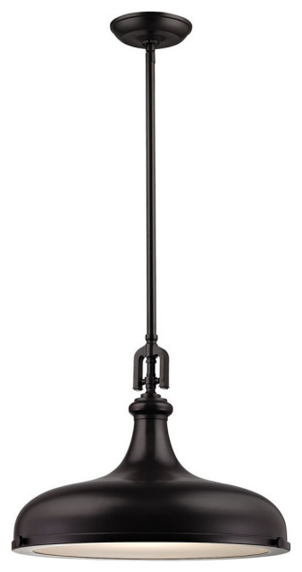 Rutherford 1-Light Large Pendant, Oil Rubbed Bronze