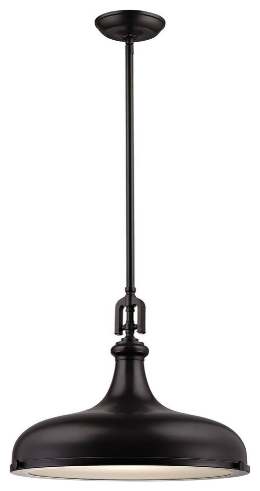 Rutherford 1-Light Large Pendant, Oil Rubbed Bronze