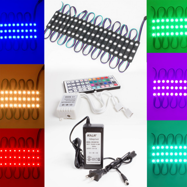 LEDUPDATES 10FT RGB color change Storefront LED LIGHT With Remote & UL power 