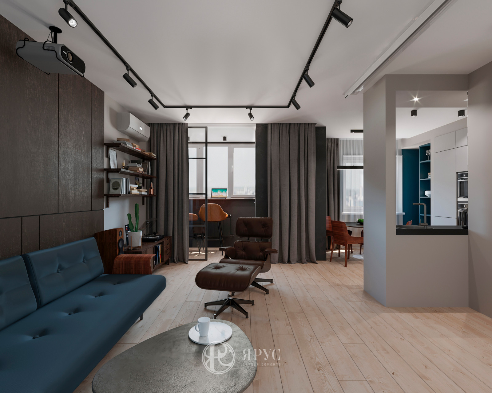 Однокомнатная квартира в современном стиле