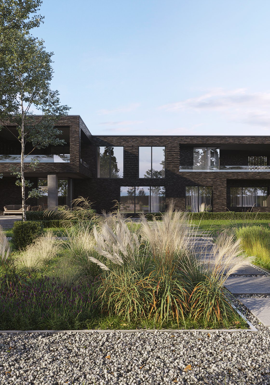 Проект архитектуры дома и сада в п. Нелжа  Врн. обл.