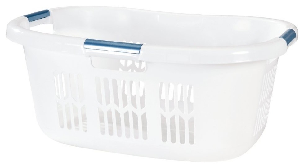 Rubbermaid FG299587WHTRB HipHugger Laundry Basket, White