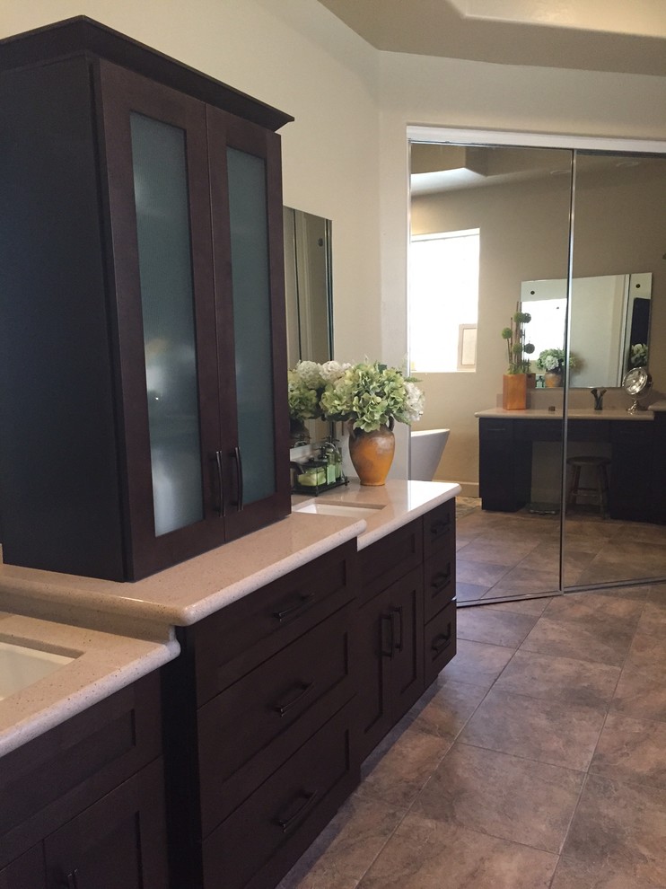 Inspiration for a large transitional bathroom remodel in Phoenix