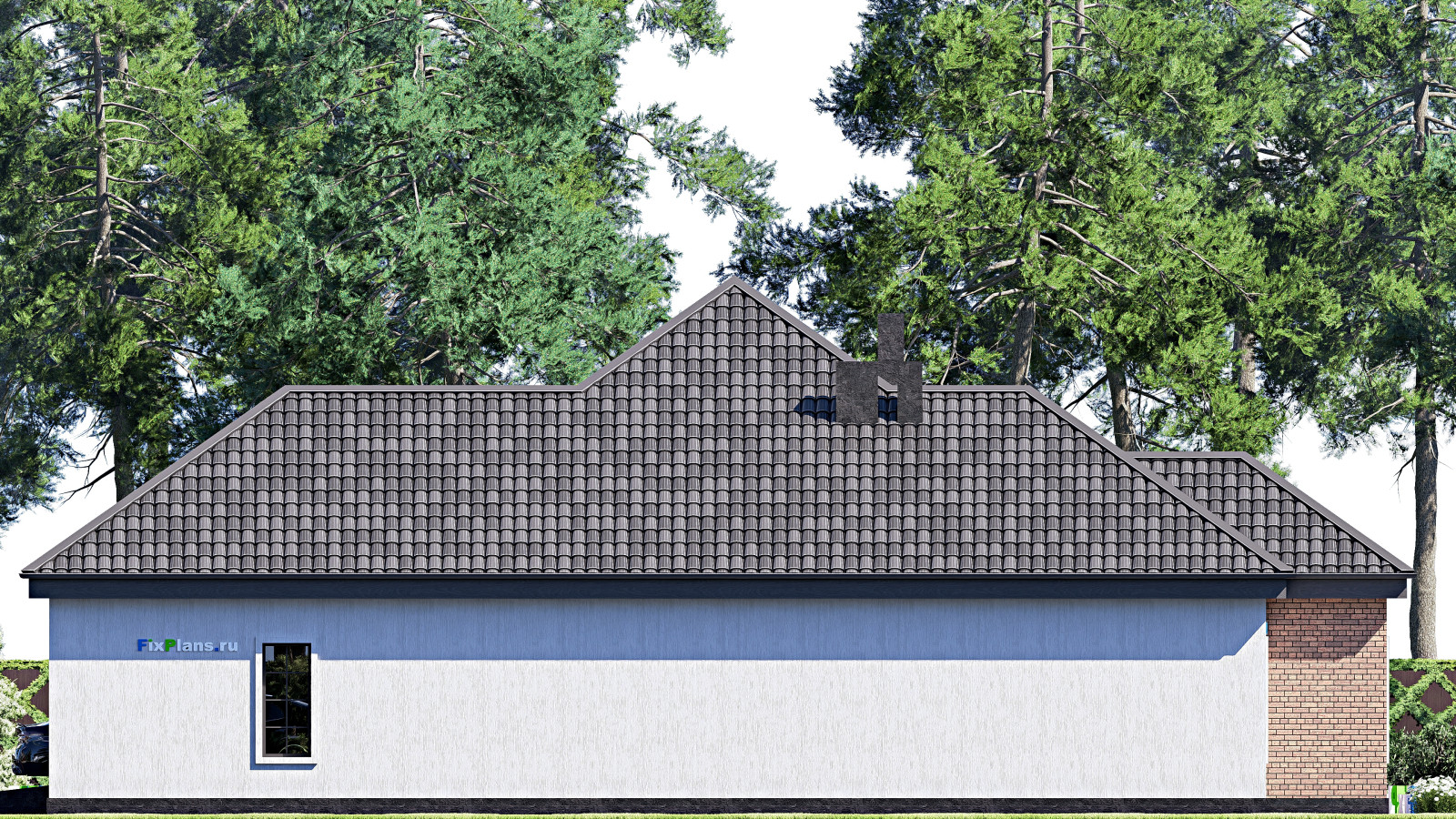 Проект одноэтажного дома 16х20м S216м2 F-17099