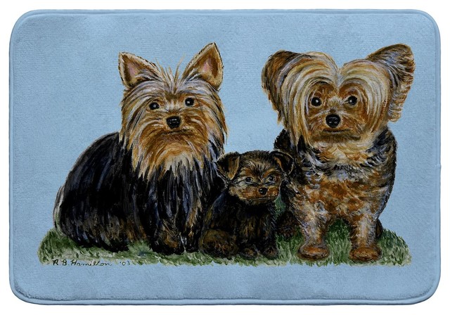 Yorkies Bath Mat 24x36 - Contemporary - Bath Mats - by Betsy Drake ...