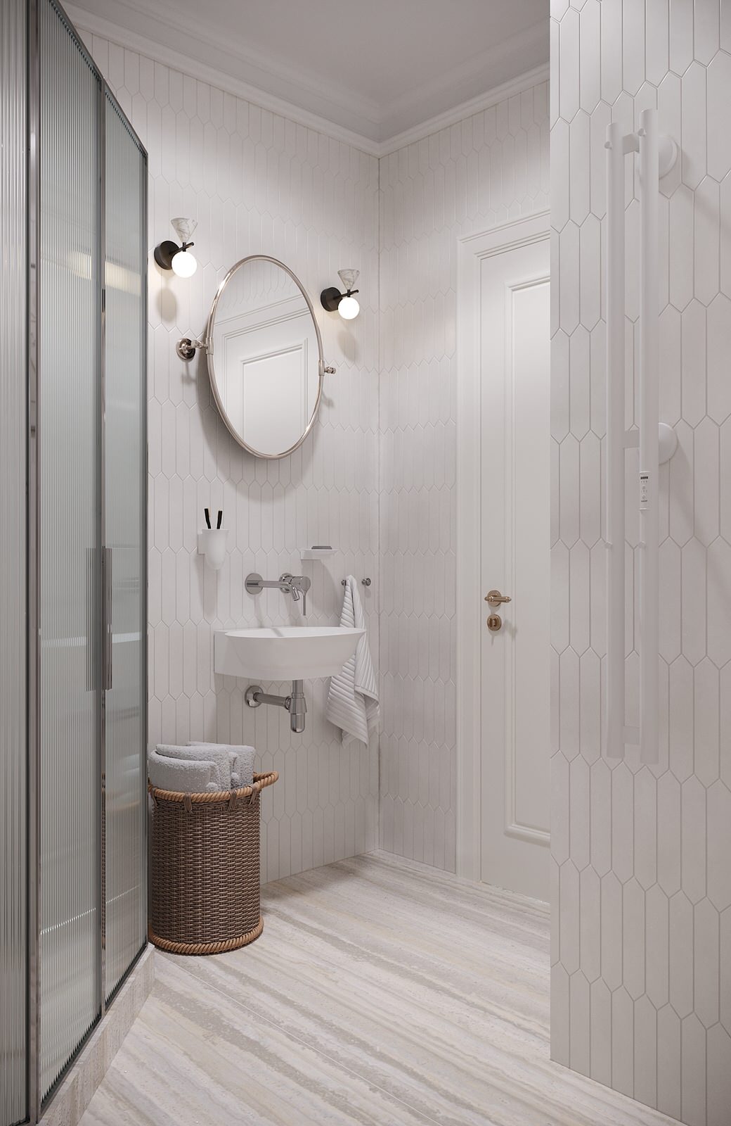 Светлая квартира с французским камином