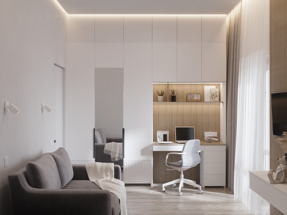 Трёхкомнатная квартира в монохромных тонах