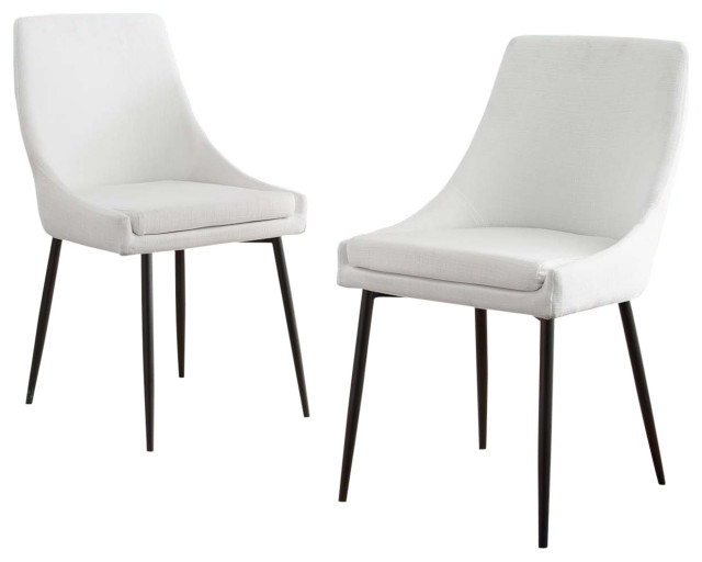 Viscount Upholstered Fabric Dining Chairs Set Of 2 Midcentury Dining Chairs By Modway Houzz