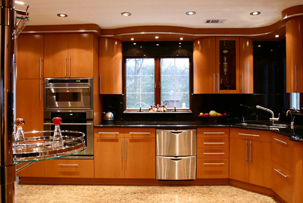 Minimalist kitchen photo in New York