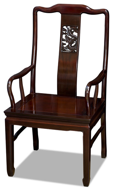 Rosewood Chinese Dragon Carving Arm Chair Asian Armchairs And Accent Chairs By China Furniture And Arts Houzz