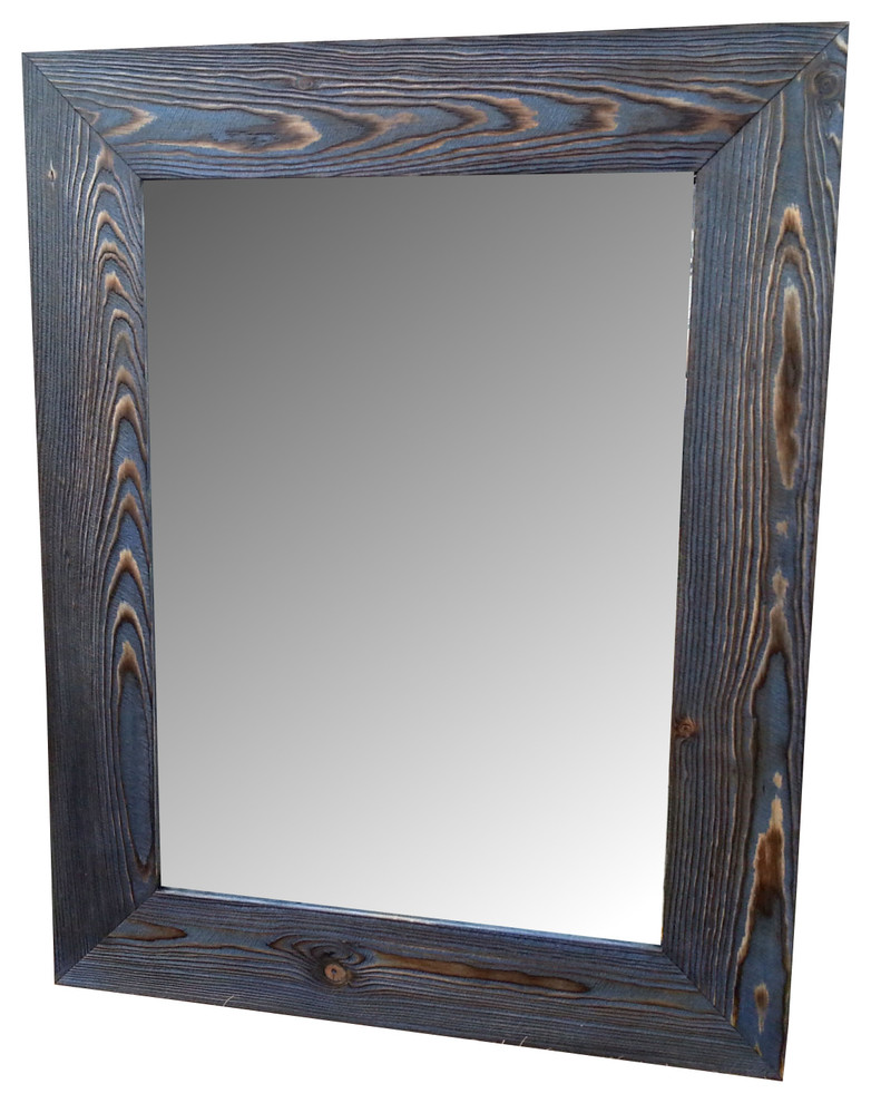 Navy Blue Mirror, Vanity Mirror Rustic Wall Mirrors by Alexander