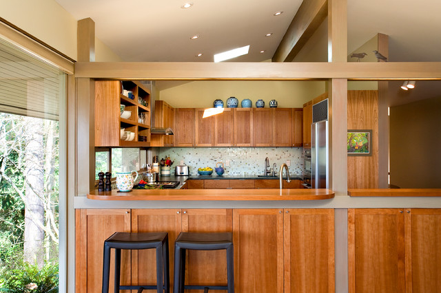pacific nw mid-century kitchen remodel - midcentury - kitchen