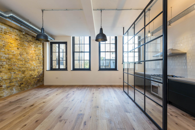 Bath Street Loft Apartment industrial-living-room