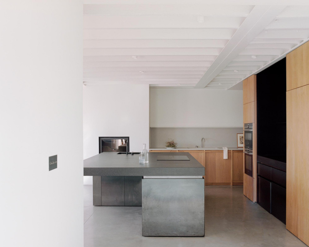 This is an example of a modern kitchen in London.