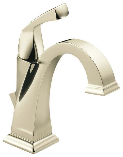 Delta Dryden Single Handle Bathroom Faucet, Polished Nickel, 551-PN-DST