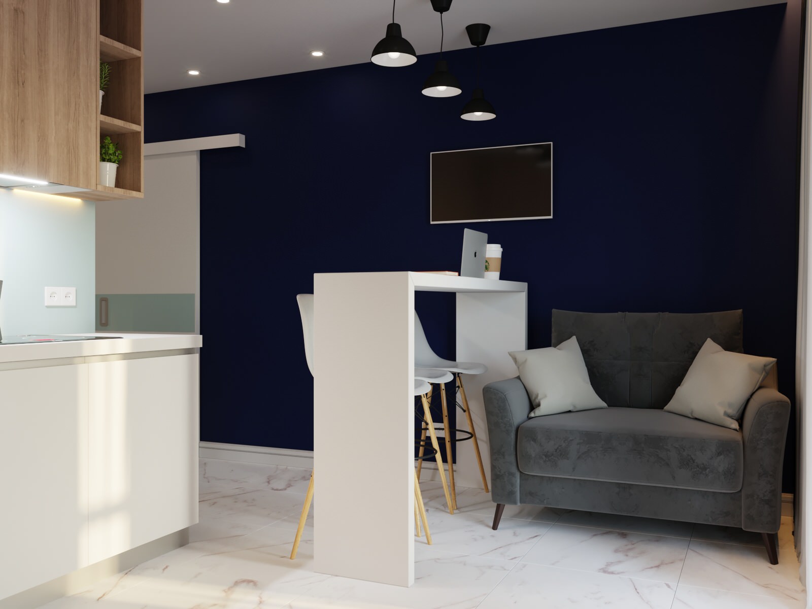 Дизайн-проект 1 комнотной квартиры