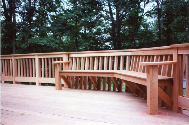 Lawrence ave cedar deck with built in bench - Traditional - Deck ... - Lawrence ave cedar deck with built in bench traditional-deck