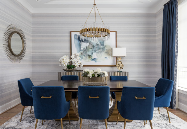 Spring Branch New Construction transitional-dining-room