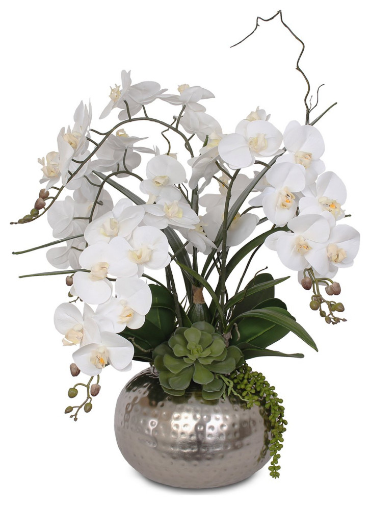 Real Touch Phalaenopsis Panda Orchid Artificial Silk Flowers Home Decoration.\ 