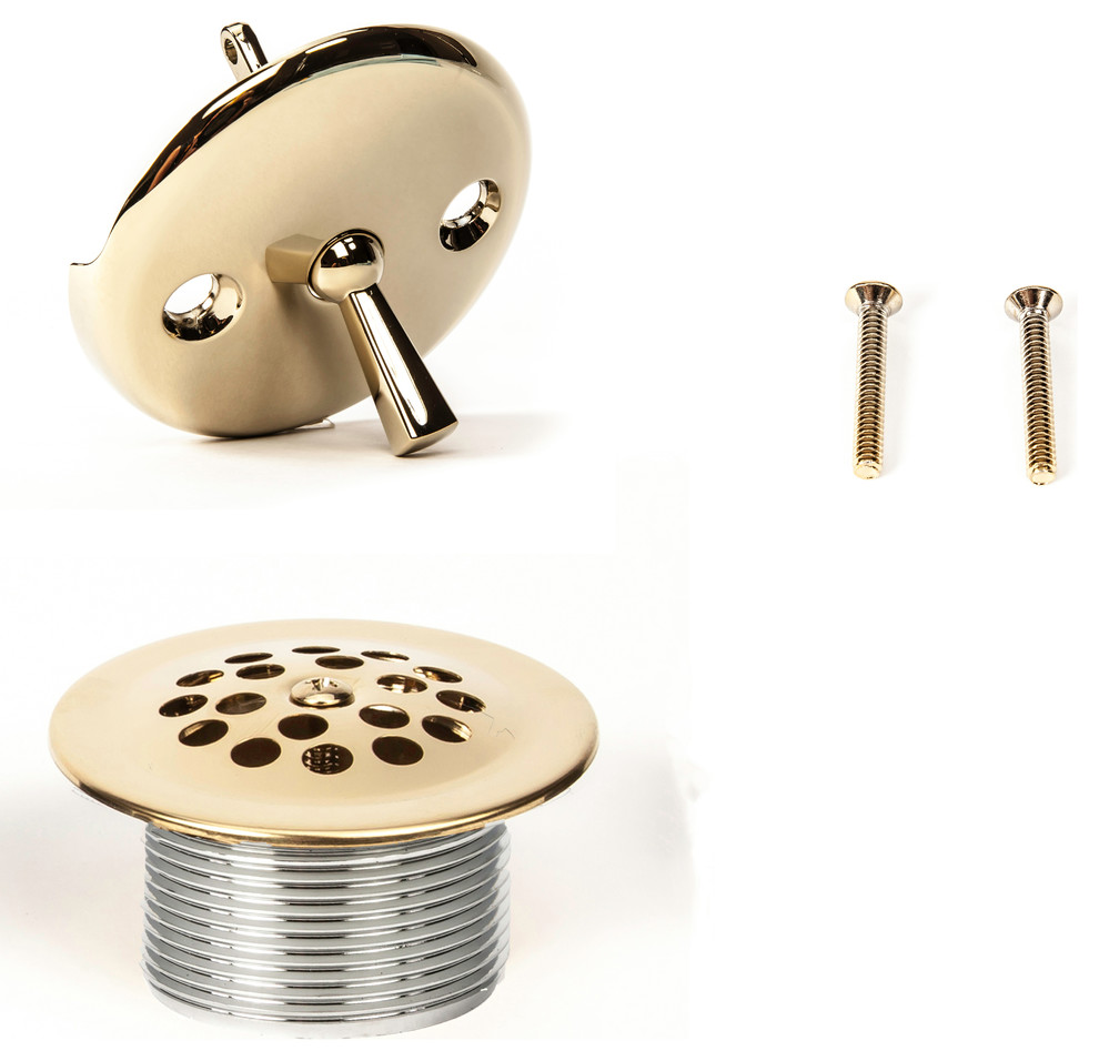 Trip Lever Bathtub Drain Trim Kit, Polished Brass