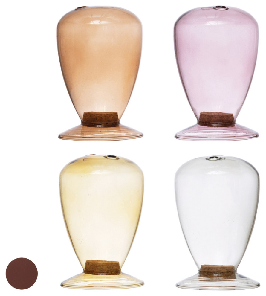 Glass Match Holder, 4Piece Set Contemporary Decorative Objects And Figurines by Creative