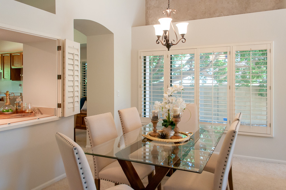Inspiration for a mid-sized transitional dining room remodel in Phoenix