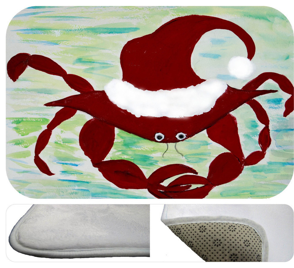Santa Crab Bath Mat, 20"x15"