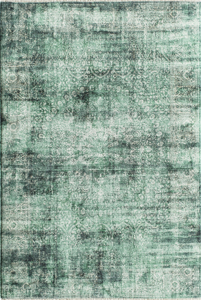 Rugs America Isle Green Grooves Transitional Vintage Area Rug, 2'6" X 4'