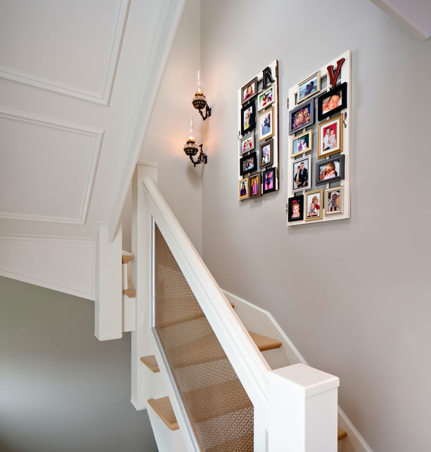 Hollywood Regency Residence transitional-staircase