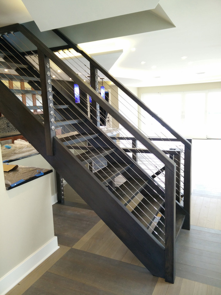 Inspiration for a transitional staircase in New York.