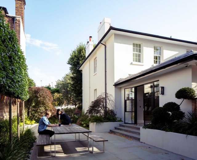 Back Garden of St. John's Wood Curated Home modern-garden