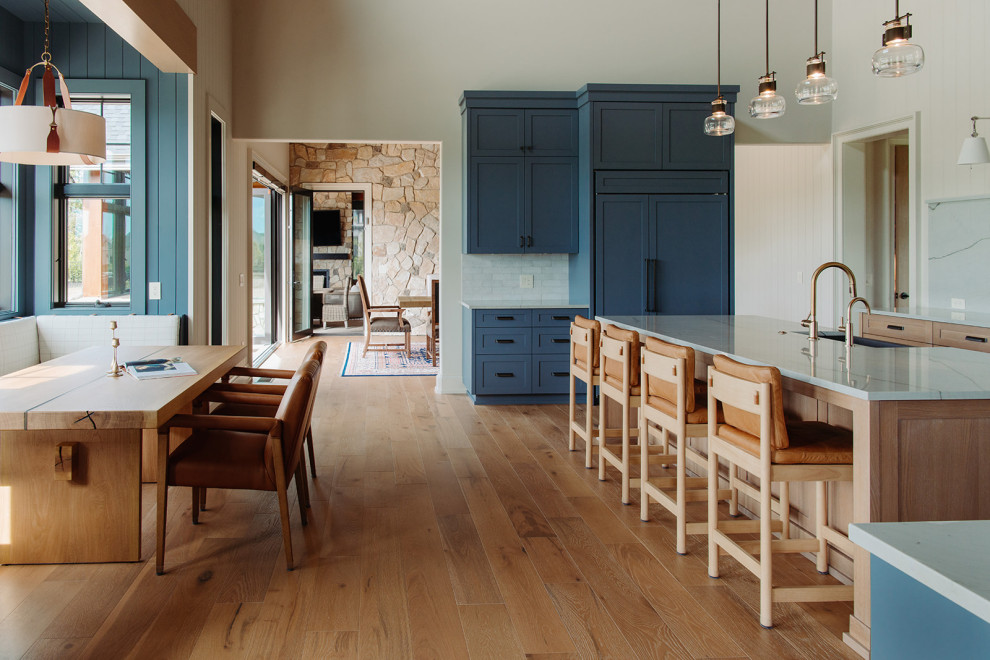 Inspiration for a transitional kitchen remodel in New York