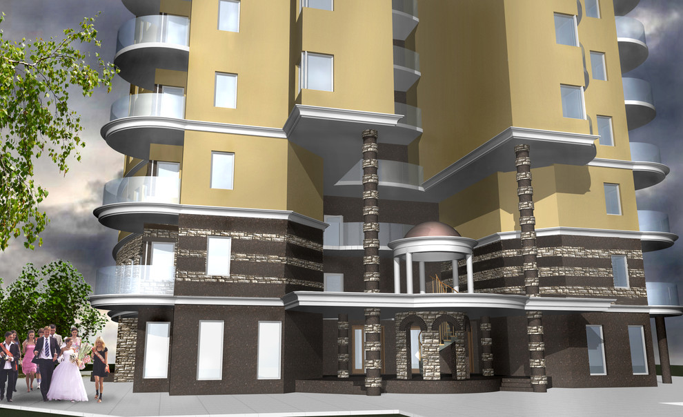 Индивидуальный жилой дом в городе Раменское московской области. Эскизный проект.