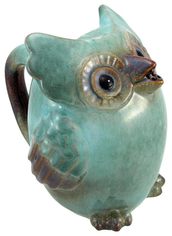 Decorative Ceramic Owl Watering Can