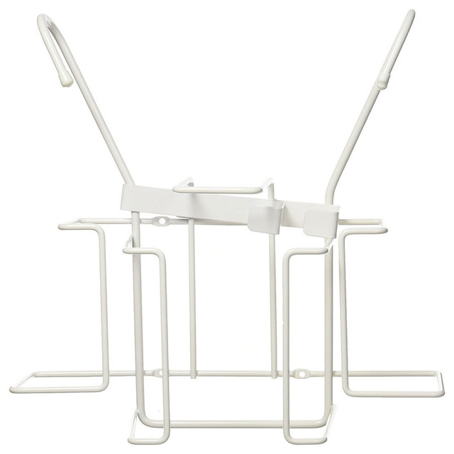 White Wire Iron and Ironing Board Rack Contemporary Ironing Boards