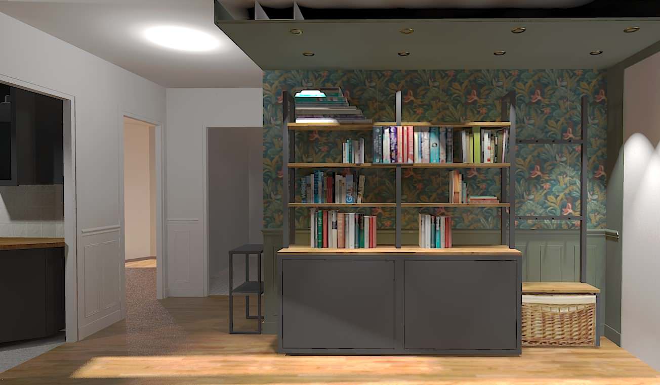 Mobilier sur mesure au style indus
