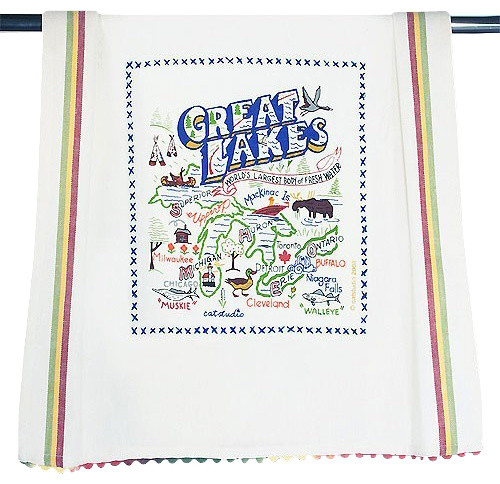 Great Lakes Dish Towel by Catstudio